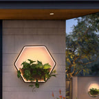 Minimalist Hexagonal Ring With Shelf  IP65 Waterproof Outdoor Light