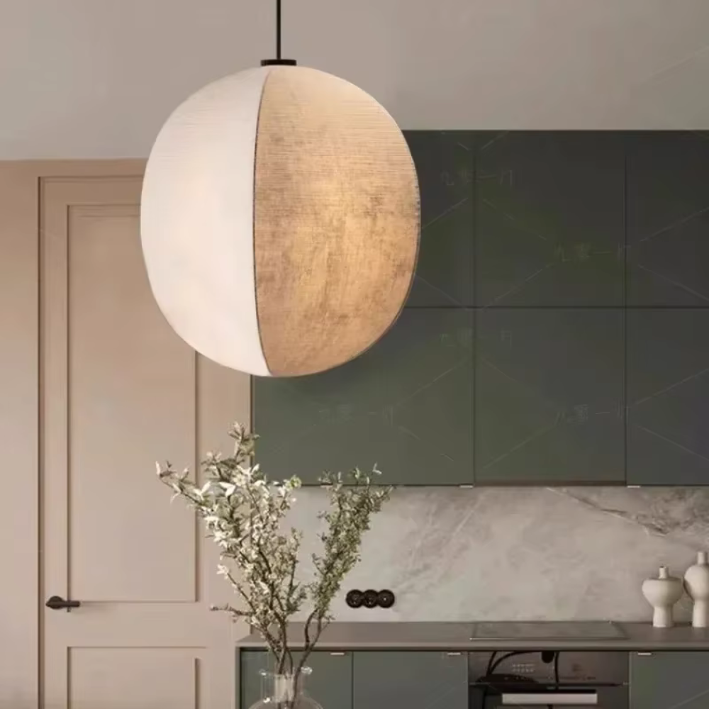 Zen Harmony Japandi Fabric Pendant Light