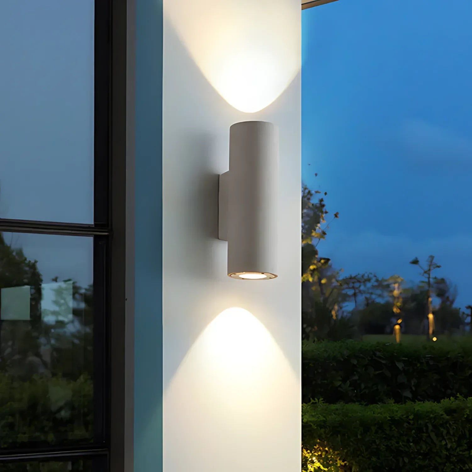 Midnight Glow Minimalist Cement Indoor Outdoor Wall Light