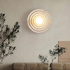 Wabi-Sabi Resin Round Circle Wall Light