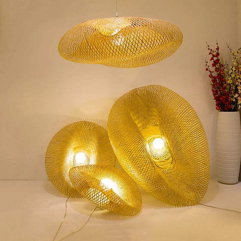 Aira Handwoven Natural Bamboo Pendant Light
