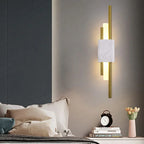 Refined Radiance Marble Accents Wall Light