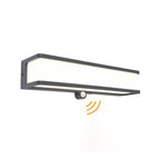 Modern Minimalist Rectangular Acrylic Sensor Solar IP65 Waterproof Outdoor Wall Light