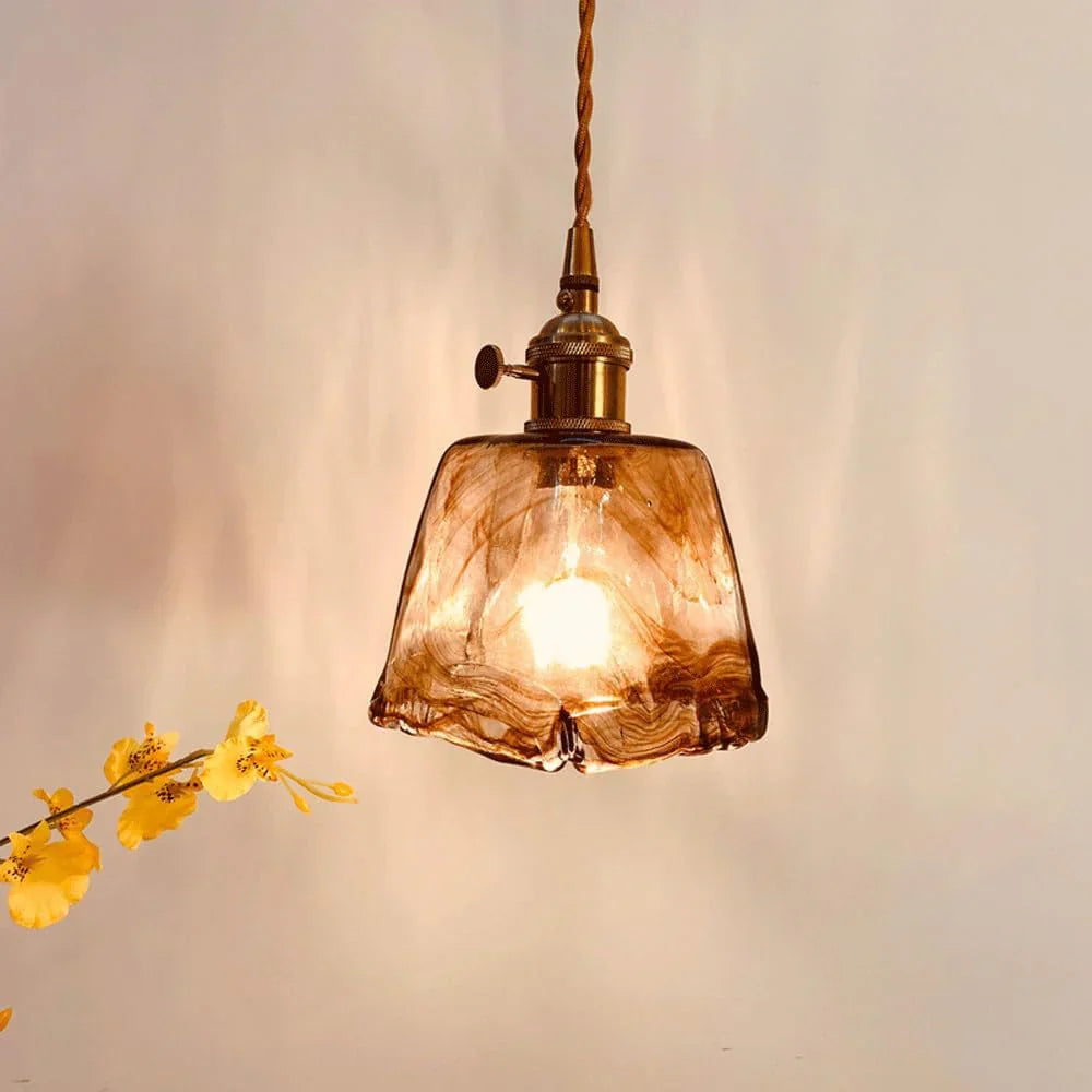Aurex Vintage Brass Globe Pendant Light