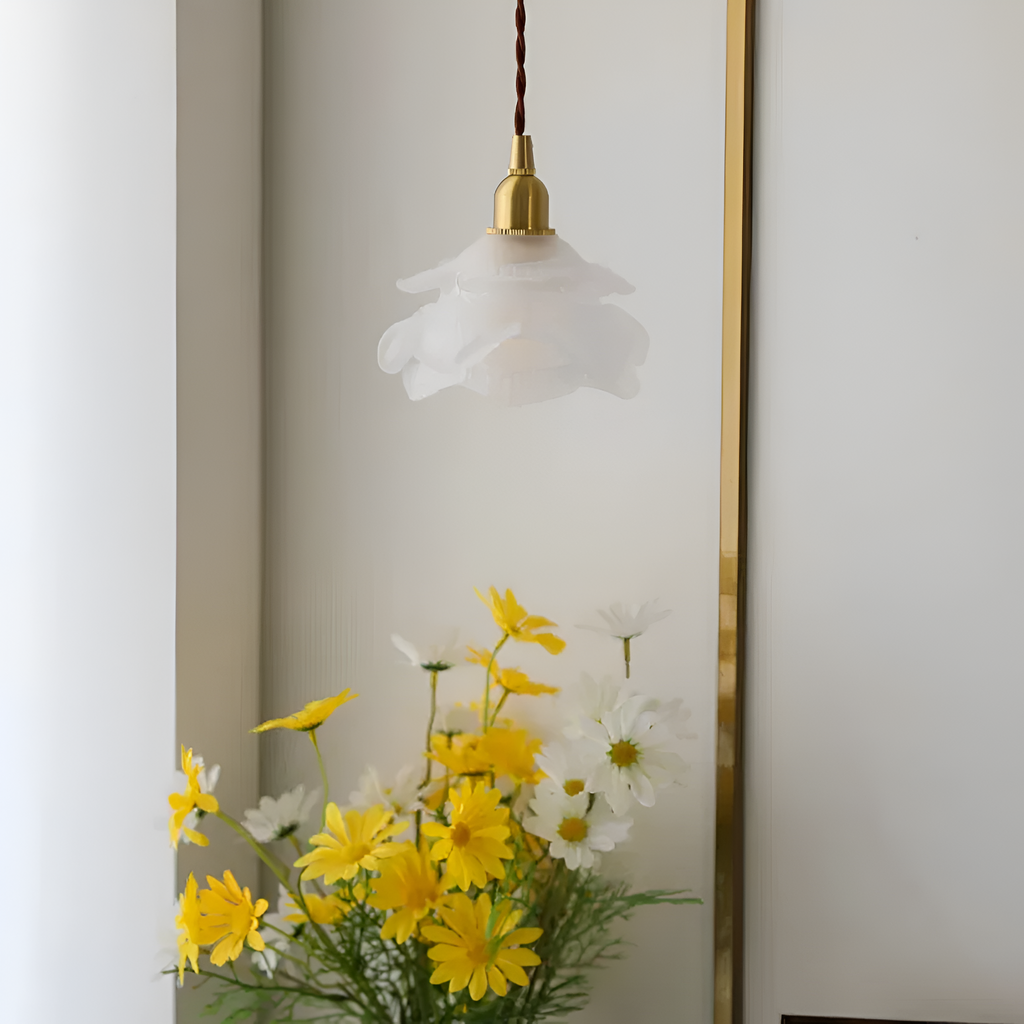 Vintage Rose Glass Pendant Light