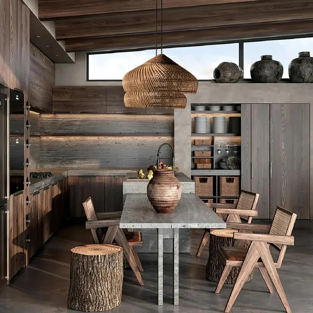 Retro Bohemian Rattan Pendant Light