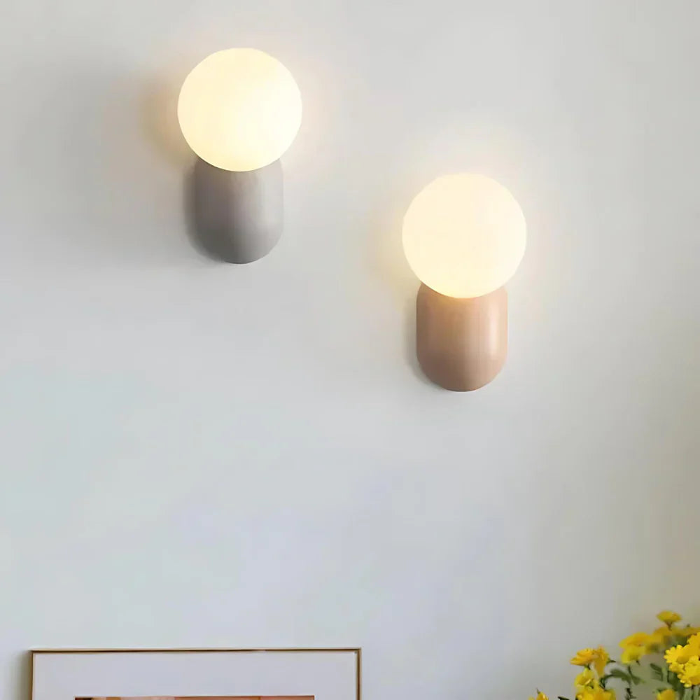 Luma Nordic Glass Orb Wall Light
