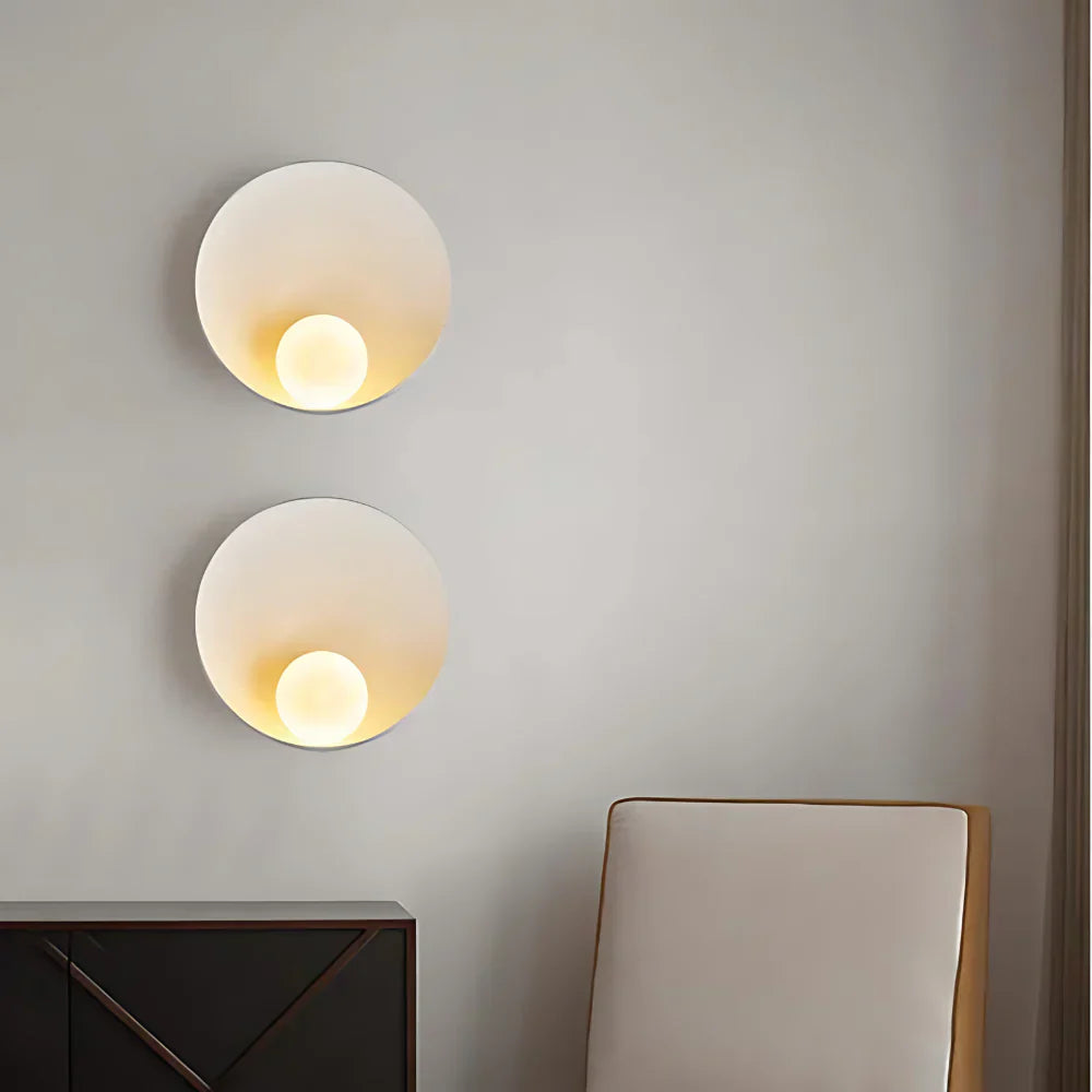 Serenity Modern Resin Japandi Metal Wall Lamp