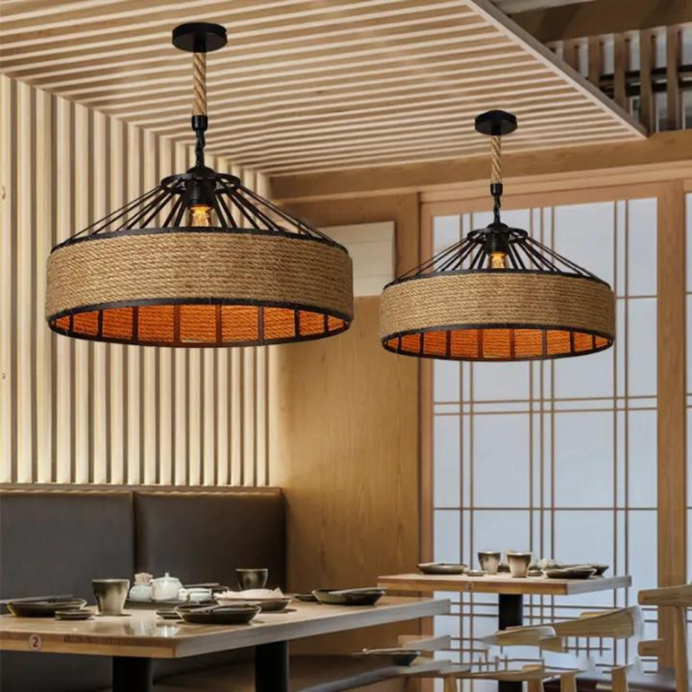 The Industrial Hemp Rope Chic Pendant Light