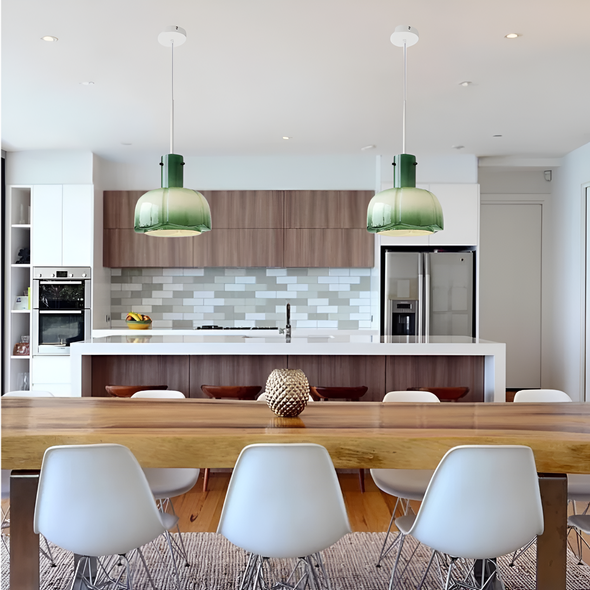 Nordic Flower Shaped Glass Pendant Light