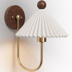 Nordic Solid Wood Bedside Wall Light