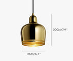 Golden Bell Shaped Nordic Steel Pendant Light
