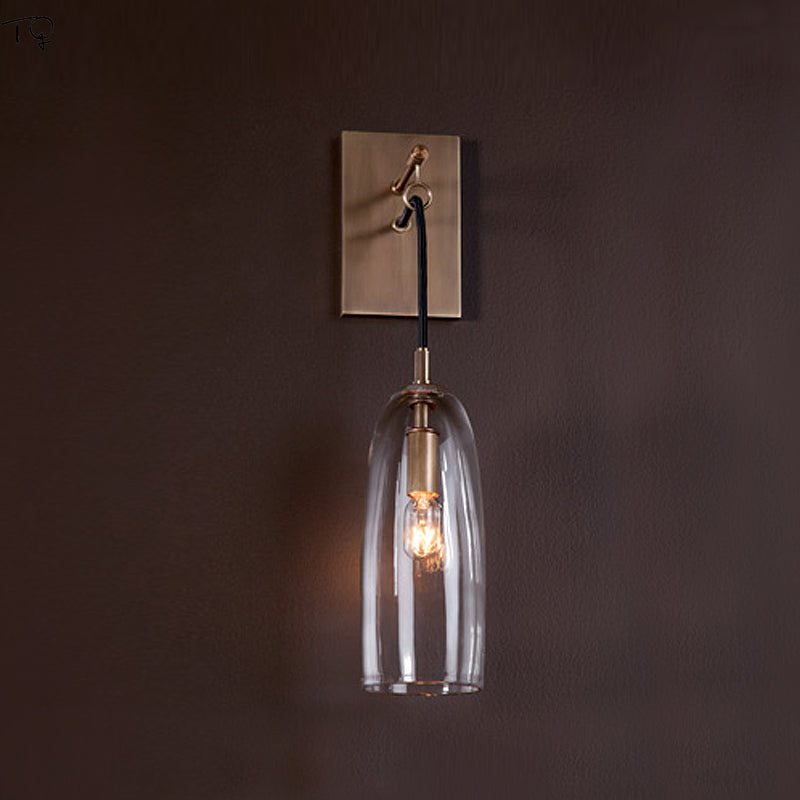 Designer Copper Transparent Glass Wall Light