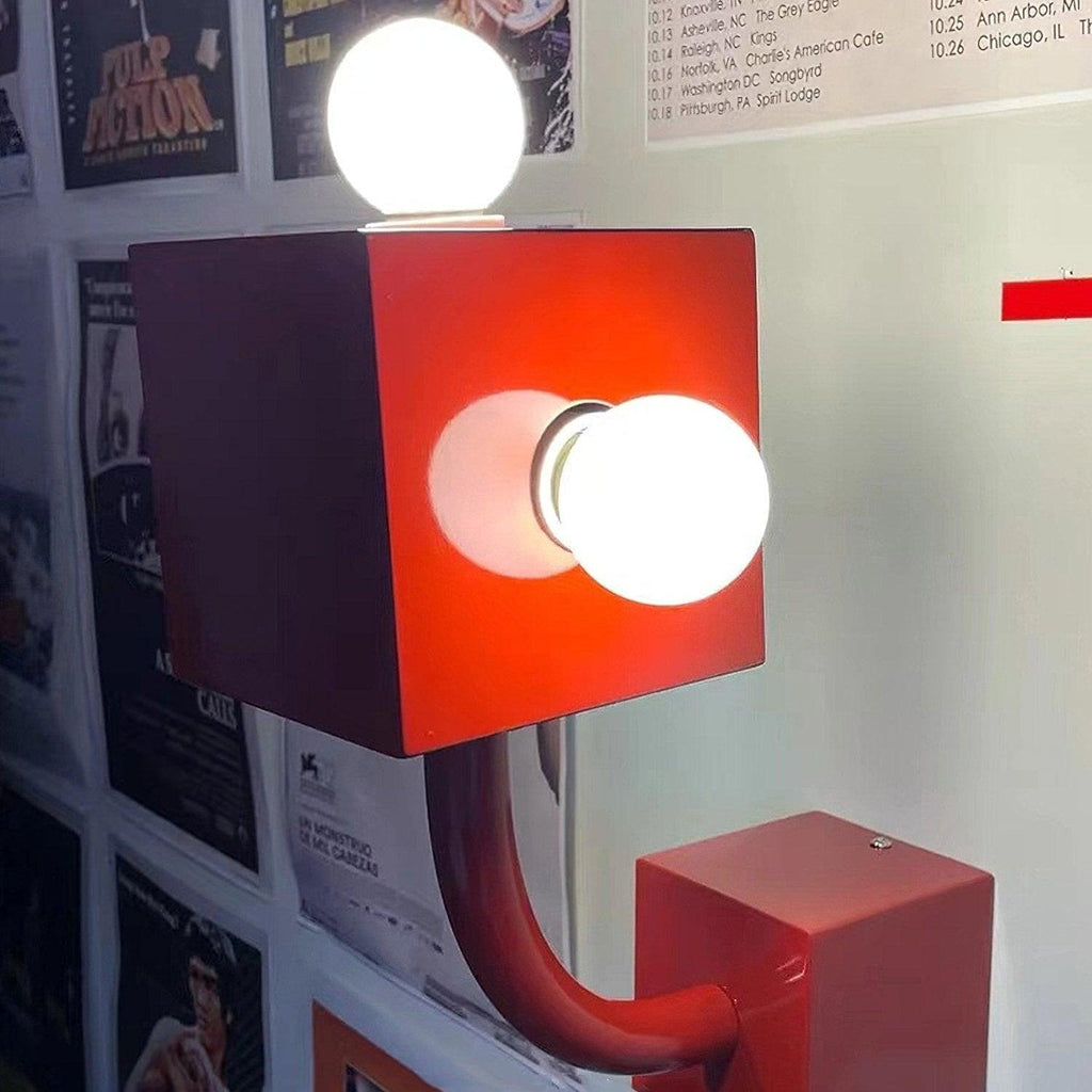 Modern Red Cube Wall Light
