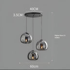 Nordic Minimalist Glass Stone LED Pendant Light