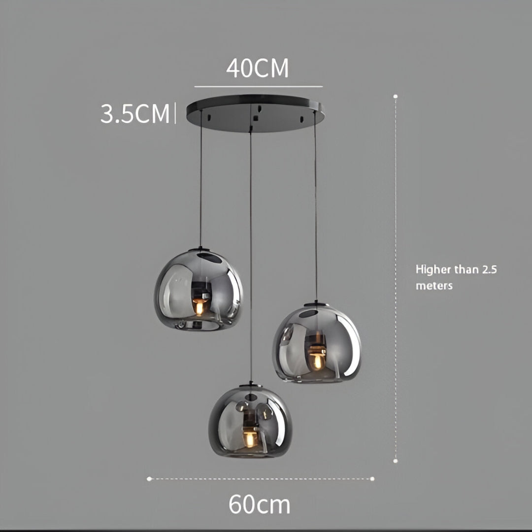 Nordic Minimalist Glass Stone LED Pendant Light