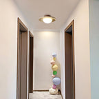 Natural Nordic Minimalist Travertine Ceiling Light