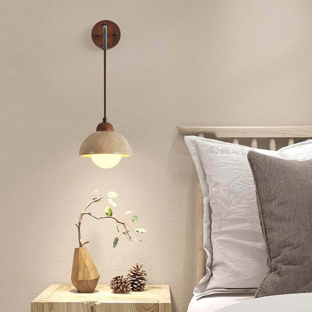LED Hanging Travertine Nature Stone Wall Light