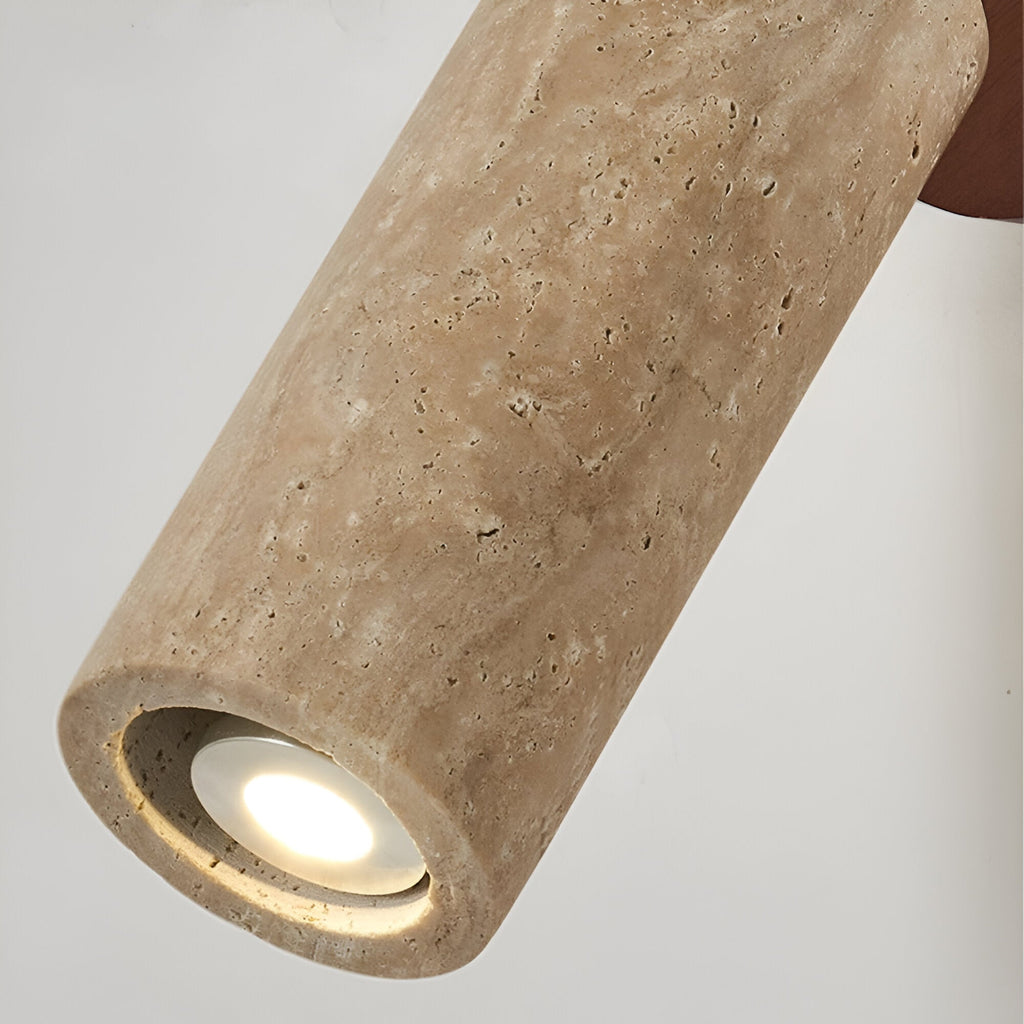 Yellow Travertine Wood Adjustable Ceiling and Wall Light