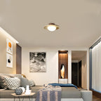 Natural Nordic Minimalist Travertine Ceiling Light