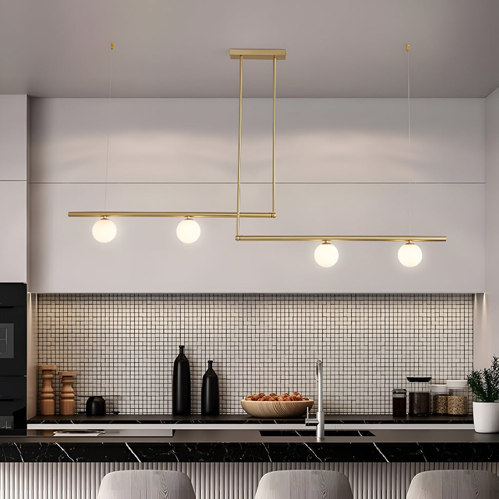 Nordic Glass Linear Luxury Pendant Light