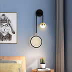 LED Nordic Sconce Round Rotatable Iron Wall Light