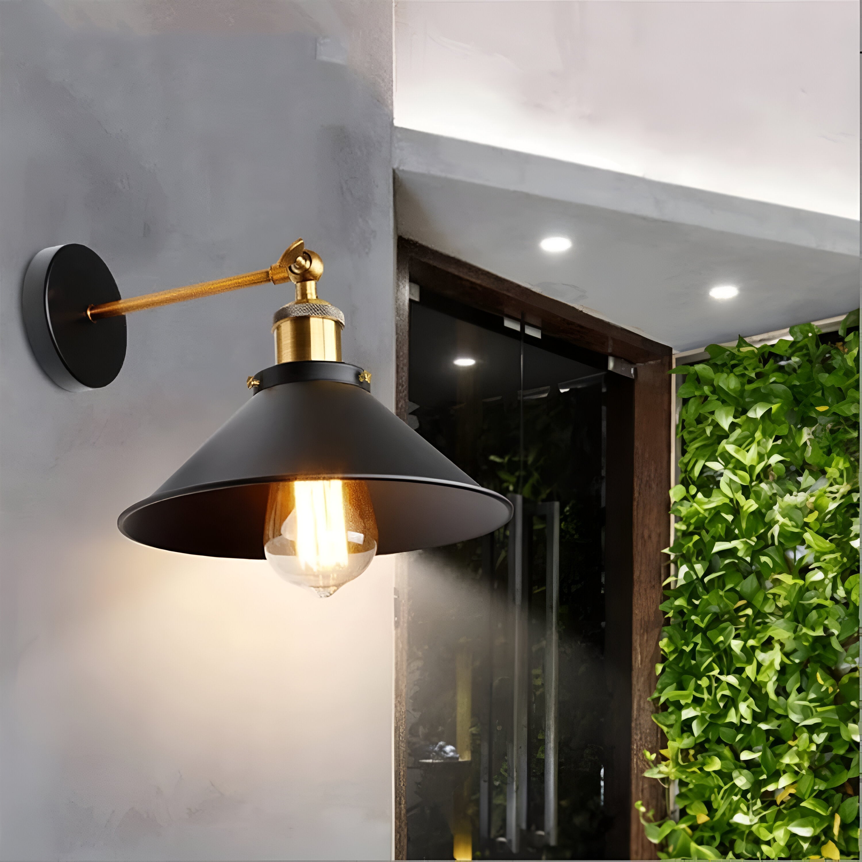 Retro Industrial Style Metal Saucer Shade Wall Light