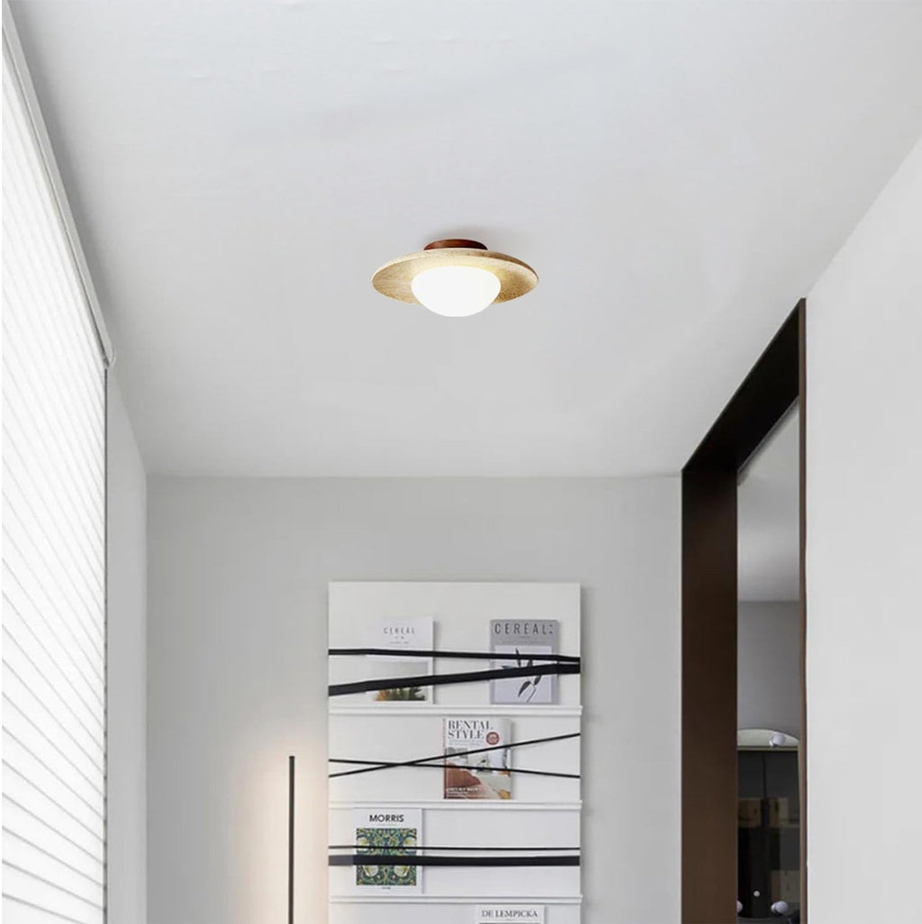 Natural Nordic Minimalist Travertine Ceiling Light