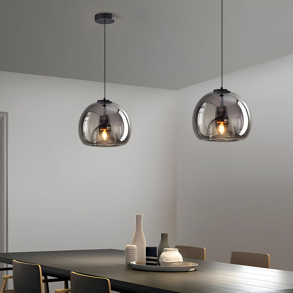 Nordic Minimalist Glass Stone LED Pendant Light