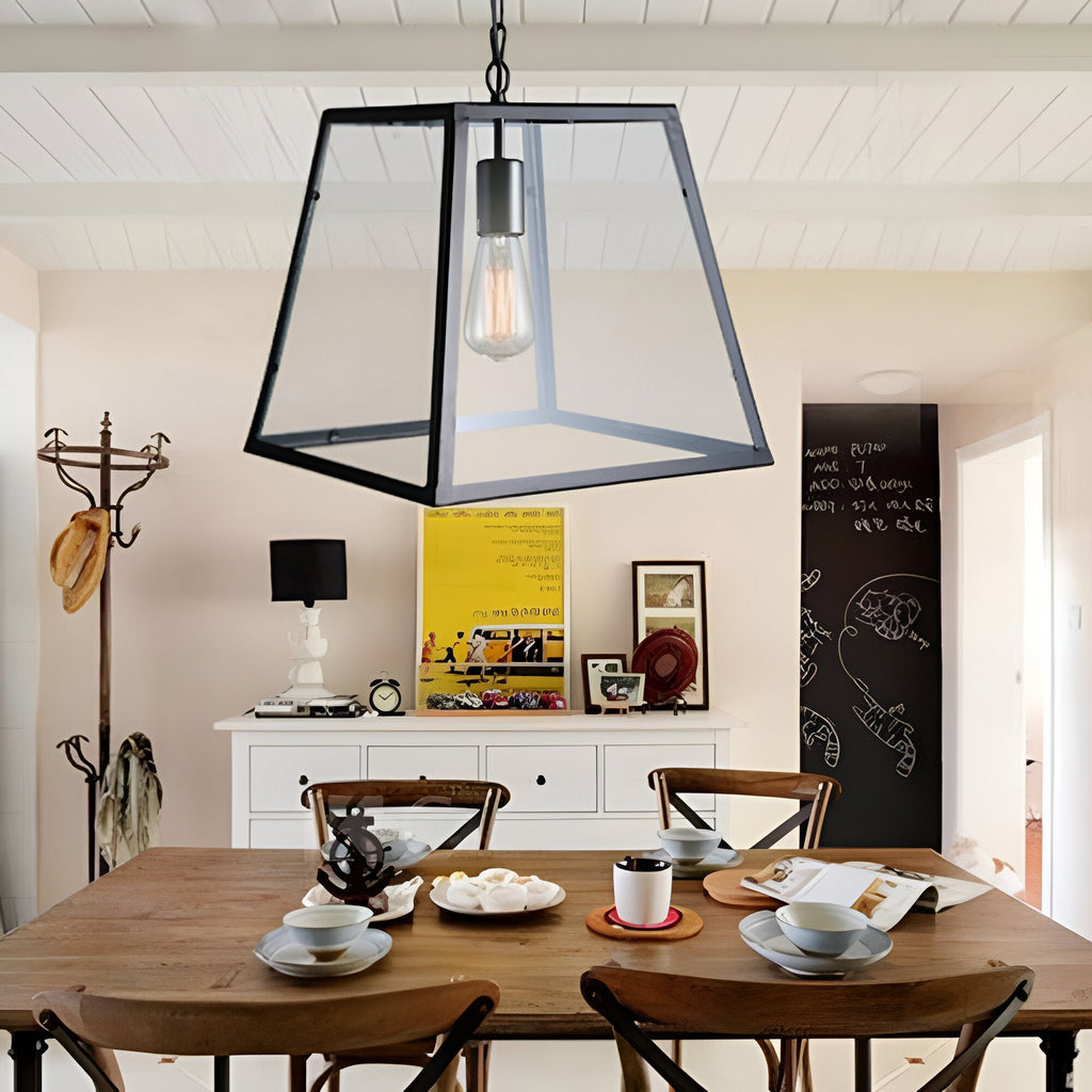 Arlo Retro Industrial Glass Pendant Light