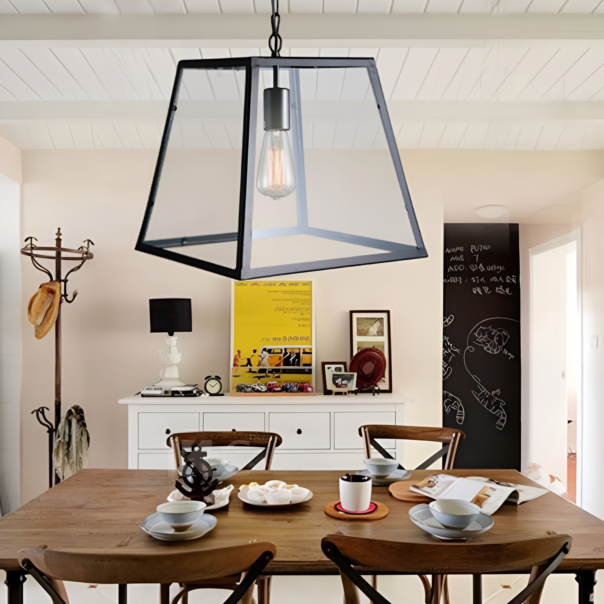 Arlo Retro Industrial Glass Pendant Light