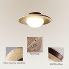 Natural Nordic Minimalist Travertine Ceiling Light