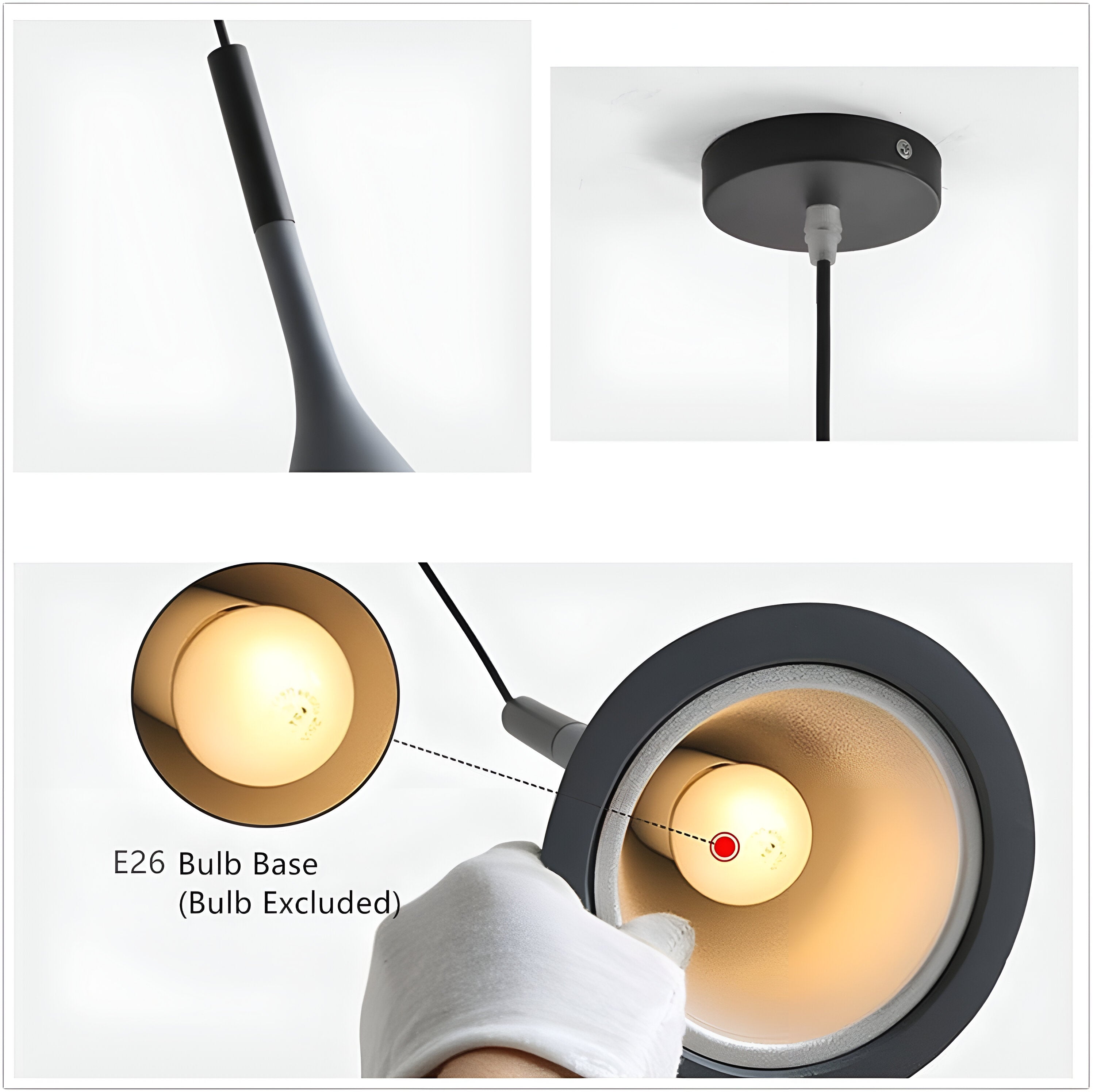Nordic Conic Cement Scandinavian Design Pendant Light