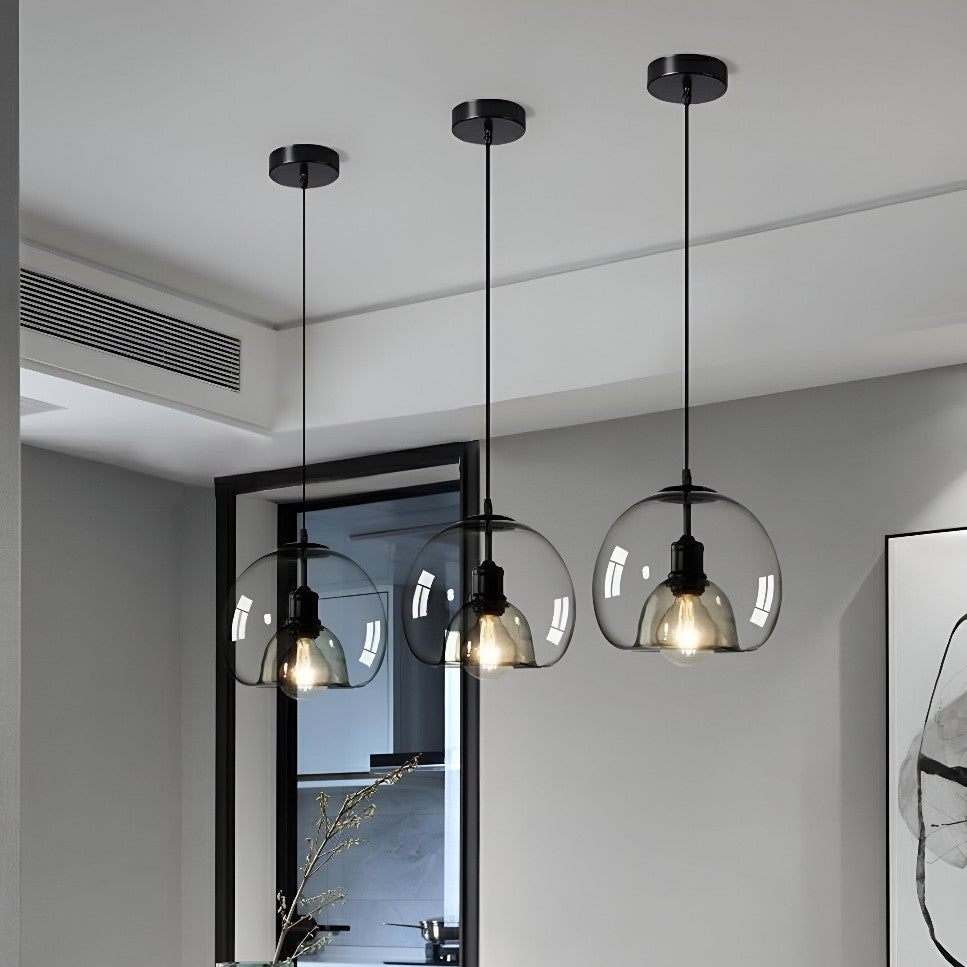 Nordic Minimalist Glass Stone LED Pendant Light