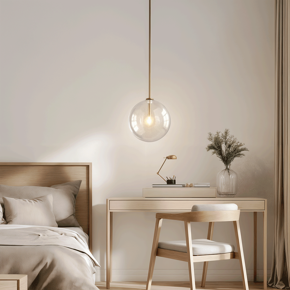 Scandinavian Glass Ball Pendant Light