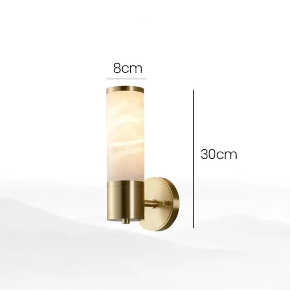 The Callum Marble and Cast Iron Modern Wall Sconce