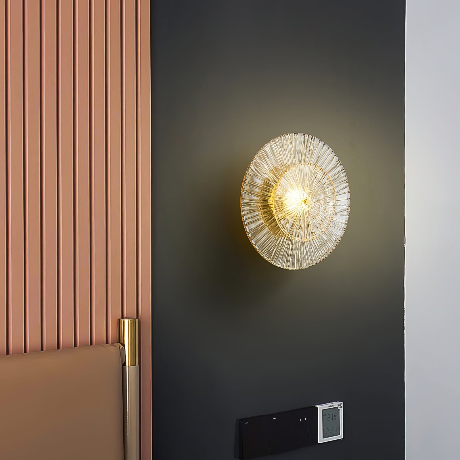Round Crystal Wall Light