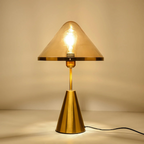 Golden Mushroom Delight Table Lamp