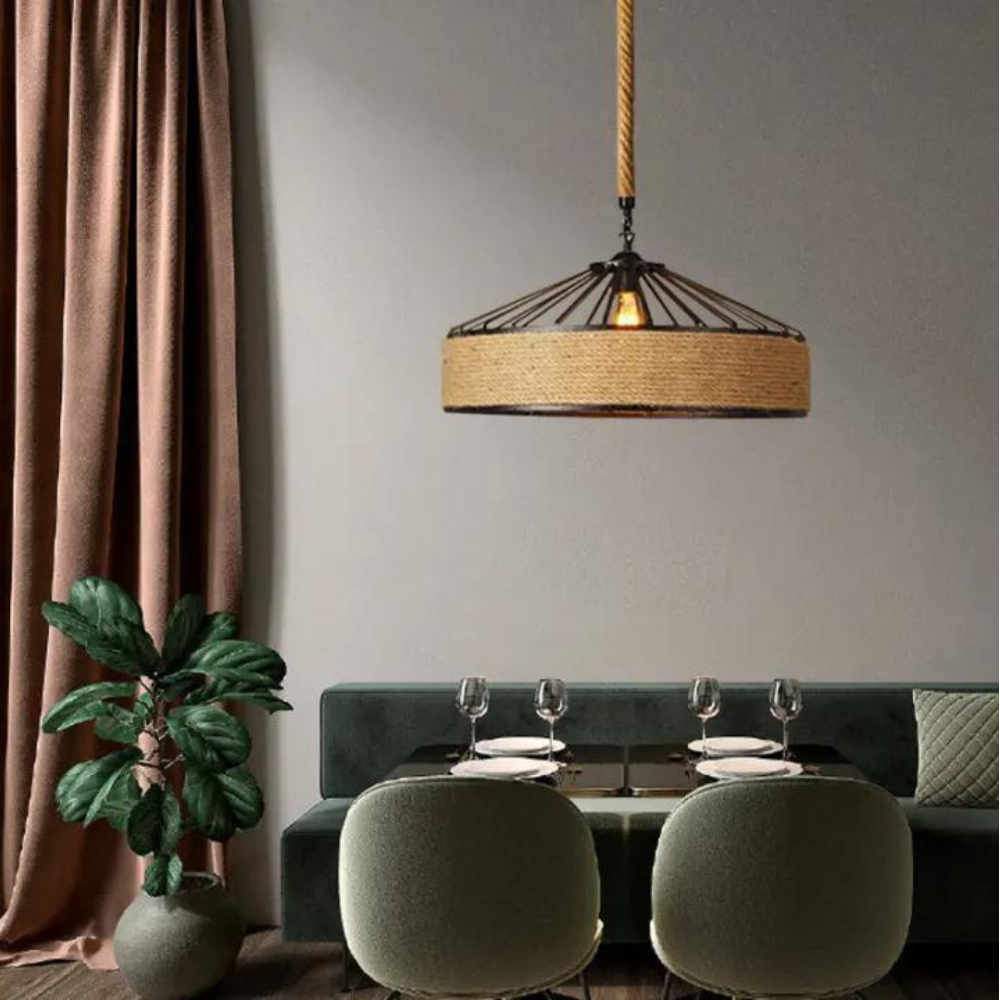 The Industrial Hemp Rope Chic Pendant Light