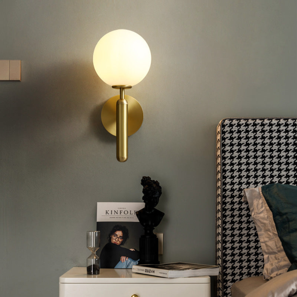 Milky Glow Modern Metal Wall Lamp
