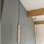 Marbled Travertine Cylinder Modern Pendant Light