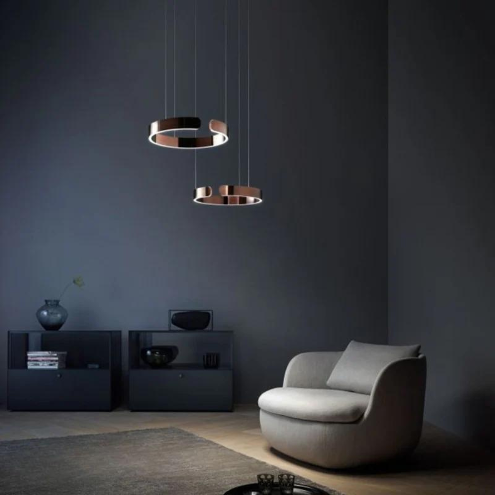 Circular Style Nordic Fused Aluminum Pendant Light