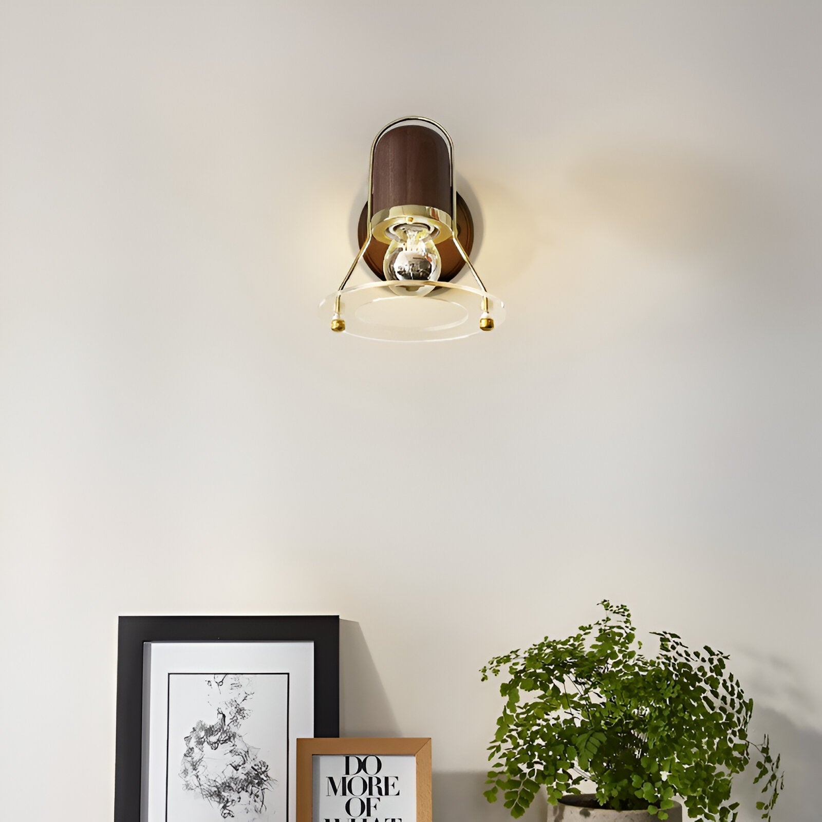 Japanese Retro Style Walnut Haughanv Wall Light