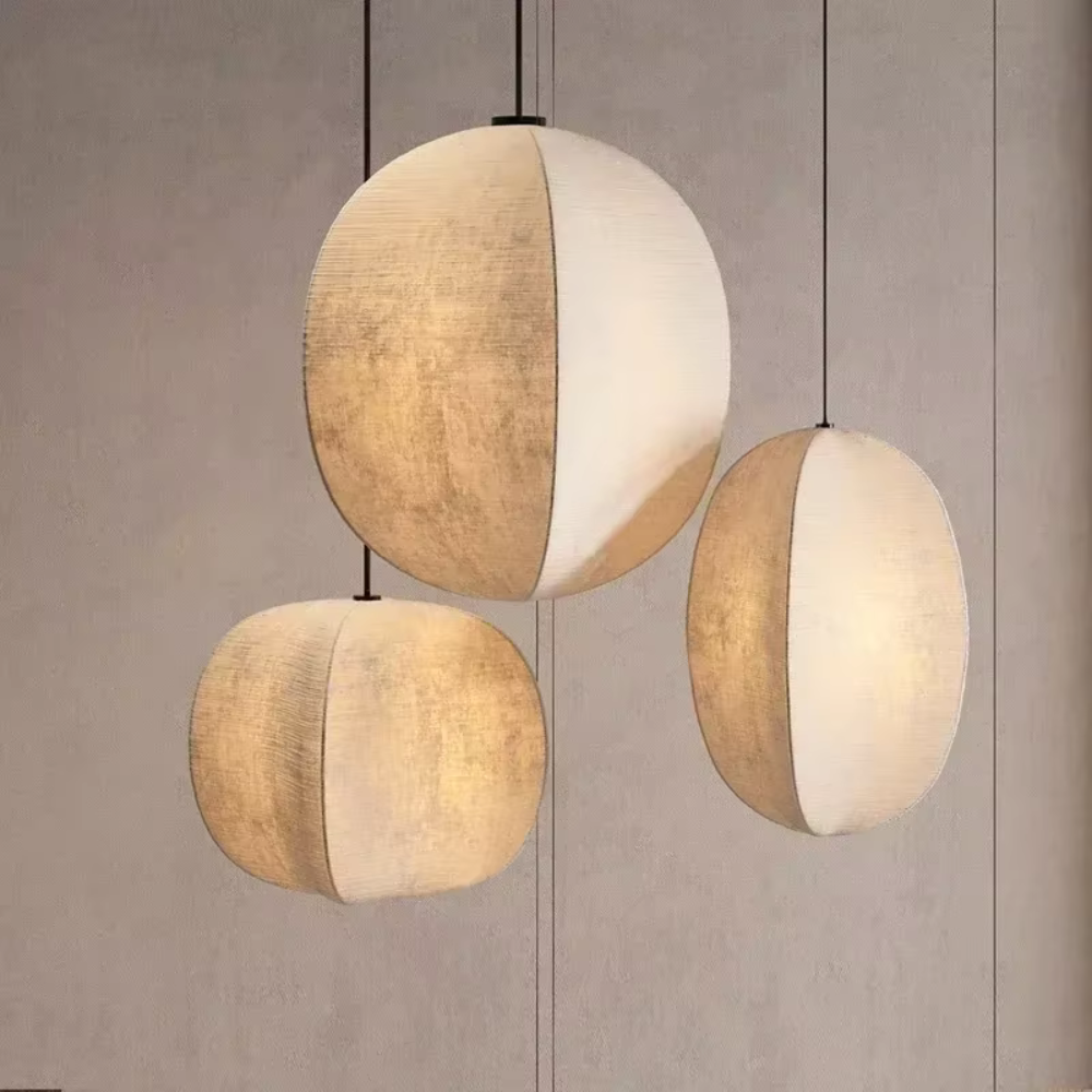 Zen Harmony Japandi Fabric Pendant Light