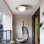 Natural Nordic Minimalist Travertine Ceiling Light