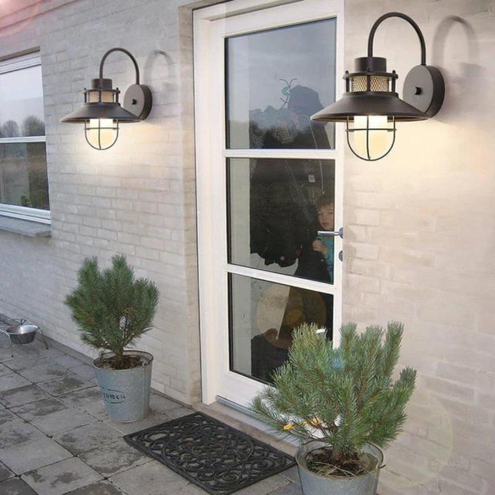 Luminous Outdoor Torch Metal Outdoor Wall Lamp