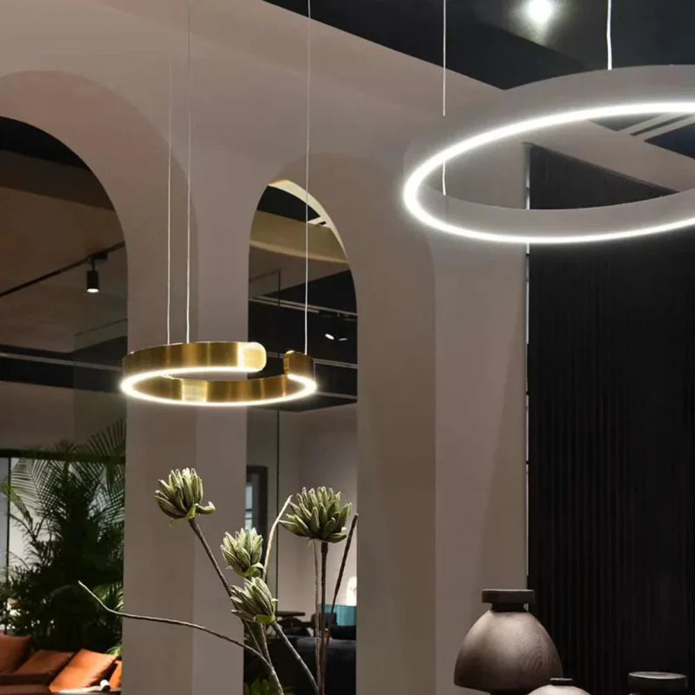 Circular Style Nordic Fused Aluminum Pendant Light