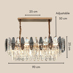 Nordic Crystal Leaf Chandelier