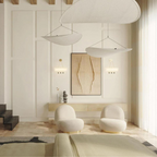 Japandi White Silk Fabric Minimalist Pendant Light
