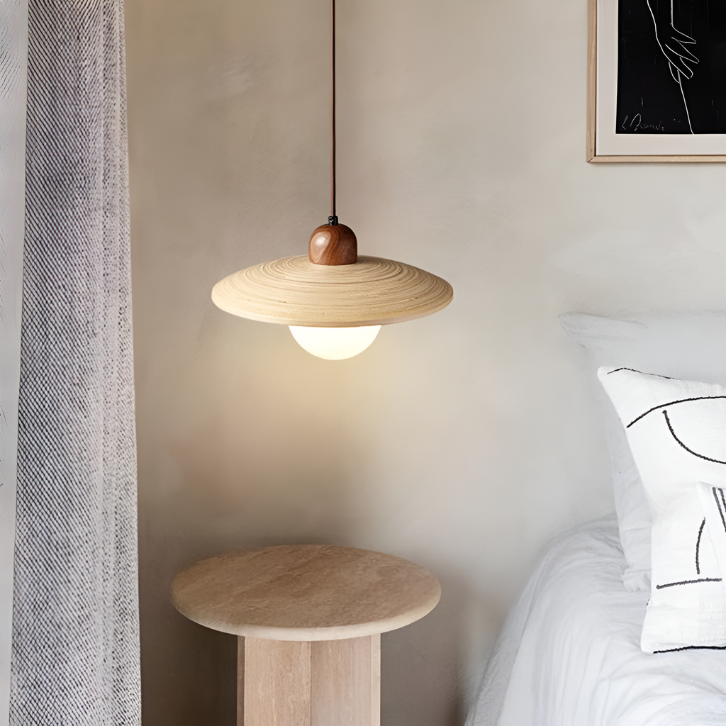 Elara Japandi Wood Elegance Pendant Light